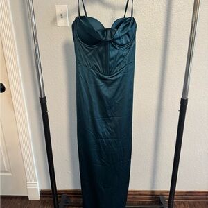 SHEIN Dark Teal Midi Dress